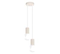 Sollux Lighting Halo Aluminum/glass Beige 2 Lights Modern Pendant Lamps