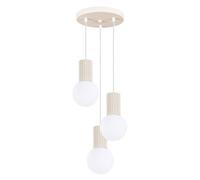 Sollux Lighting Halo Aluminum/glass Beige 3 Lights Modern Pendant Ceiling Light