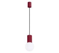 Sollux Lighting Halo Aluminum/glass Burgundy 1 Lights Modern Pendant Ceiling Light