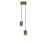 Sollux Lighting Halo Aluminum/glass Olive Green 2 Lights Modern Pendant Lamps