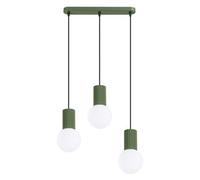 Sollux Lighting Halo Aluminum/glass Olive Green 3 Lights Modern Pendant Lamps