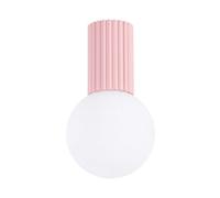 Sollux Lighting Halo Aluminum/glass Pink 1 Lights Modern Ceiling Lamps