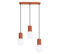 Sollux Lighting Halo Aluminum/glass Red Ochre 3 Lights Modern Pendant Lamps