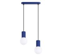 Sollux Lighting Halo Aluminum/glass Ultramarine 2 Lights Modern Pendant Lamps