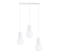 Sollux Lighting Halo Aluminum/glass White 3 Lights Modern Pendant Lamps