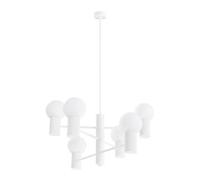 Sollux Lighting Halo Aluminum White 6 Lights Modern Chandelier