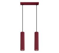 Sollux Lighting Karbon Aluminum Burgundy 2 Lights Modern Pendant Lamps