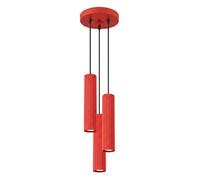 Sollux Lighting Karbon Aluminum Red 3 Lights Modern Pendant Lamps