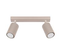 Sollux Lighting Karbon Aluminum Taupe 2 Lights Minimalist Ceiling Light