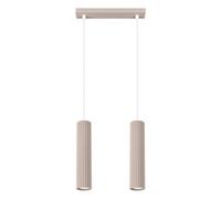 Sollux Lighting Karbon Aluminum Taupe 2 Lights Minimalist Pendant Ceiling Light