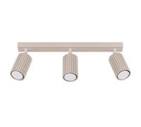 Sollux Lighting Karbon Aluminum Taupe 3 Lights Minimalist Ceiling Light