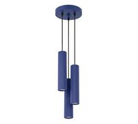 Sollux Lighting Karbon Aluminum Ultramarine 3 Lights Modern Pendant Lamps