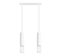 Sollux Lighting Lami Steel White 2 Lights Modern Pendant Ceiling Light