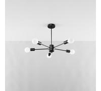 Sollux Lighting Lango Steel Black 5 Light Classic Chandelier
