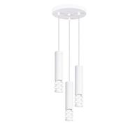Sollux Lighting Liro Steel White 3 Lights Modern Pendant Ceiling Light
