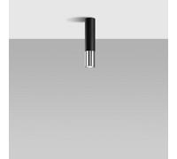 Modern Plafond Lamp LOOPEZ Steel Black/Chrome GU10 LED SOLLUX LIGHTING Indoor