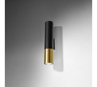 Industrial Wall Lamp LOOPEZ Steel Black/Gold GU10 LED SOLLUX LIGHTING Any room