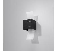 Wall Lamp QUAD 1 Black Up/Down Square Shape Modern Loft Design G9
