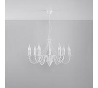Sollux Lighting Minerwa Steel White 7 Light Classic Chandelier