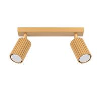 Sollux Lighting minimalist Ceiling lamp 16.5x30x6.5cm 2xLight in Gold | Size: 16.5x30x6.5 cm Sollux Lighting Gold 16.5x30x6.5 cm