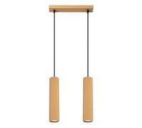 Sollux Lighting minimalist Pendant lamp 90x30x6.5cm 2xLight in Gold | Size: 90x30x6.5 cm Sollux Lighting Gold 90x30x6.5 cm