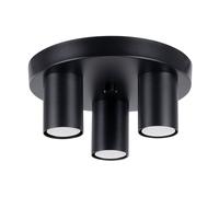 Sollux Lighting modern Ceiling lamp 12x25x25cm 3xLight in Black | Size: 12 x 25 x 25 cm Sollux Lighting Black 12 x 25 x 25 cm