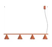 SOLLUX lighting Modern Chandelier E14 LED 4-Bulb Nox Red Ochre