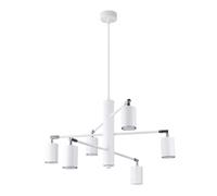 Sollux Lighting Lemmi Steel White 6 Lights Modern Chandelier