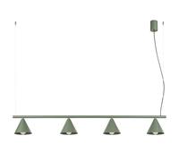 SOLLUX lighting Modern E14 LED Chandelier Nox 4-Bulb Olive Green