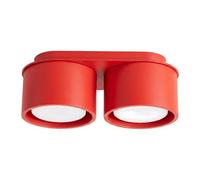 Sollux Lighting Modo Aluminum Red 2 Lights Minimalist Ceiling Lamps