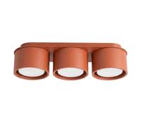 Sollux Lighting Modo Aluminum Red Ochre 3 Lights Minimalist Ceiling Lamps