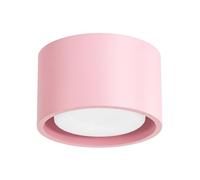SOLLUX lighting Modo Ceiling Light Round Flat Gx53 LED 1-Bulb Pink