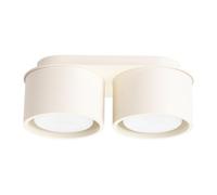 SOLLUX lighting Modo Ceiling Light Round Flat Gx53 LED 2-Bulb Beige