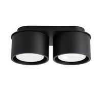 SOLLUX lighting Modo Ceiling Light Round Flat Gx53 LED 2-Bulb Black