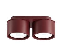 SOLLUX lighting Modo Ceiling Light Round Flat Gx53 LED 2-Bulb Burgundy Red