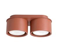 SOLLUX lighting Modo Ceiling Light Round Flat Gx53 LED 2-Bulb Red Ochre
