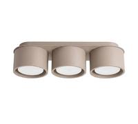 SOLLUX lighting Modo Ceiling Light Round Flat Gx53 LED 3-Bulb Taupe