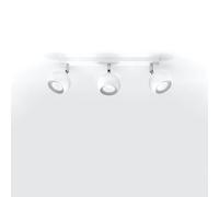 Sollux Lighting Oculare Steel White 3 Light Classic Ceiling Light