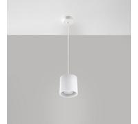 Modern Indoor Pendant Lamp ORBIS 1 ALUMINIUM WHITE GU10 SOLLUX LIGHTING Bedroom