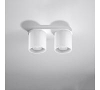 Sollux Lighting Orbis Aluminium White 2 Light Classic Ceiling Light