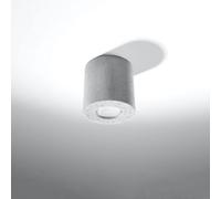 Modern Ceiling Lamp Plafond ORBIS -Concrete Grey Round GU10 LED SOLLUX LIGHTING