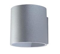 SOLLUX lighting Or ownlight Wall Lamp | Modern Design with Cylindrical Shape | Made of Aluminium with 1 Replaceable G9 Bulb | Grey, 10 x 12 x 10 cm