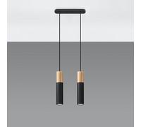 Pendant lamp steel, wood Pablo modern Design GU10