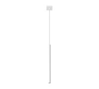 SOLLUX lighting Pastelo Ceiling Pendant Light with 1 Spotlight - Ceiling Light Living Room Pendant Light Dining Room Lamp - Light Kitchen Powder Coated Steel in White 8 x 8 x 100 cm