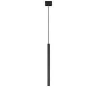 SOLLUX lighting Pastelo Ceiling Pendant Light with 1 Spotlight - Ceiling Light Living Room Pendant Light Dining Room Lamp - Kitchen Light Powder-Coated Steel in Black 8 x 8 x 100 cm