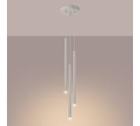 SOLLUX LIGHTING Pastelo hanging light, beige, Ø 19 cm, steel