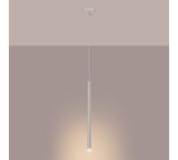 SOLLUX LIGHTING Pastelo hanging light, beige, Ø 2 cm, steel, 3-bulb.