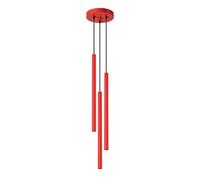 Sollux Lighting Pastelo Steel Red 3 Lights Modern Pendant Lamps