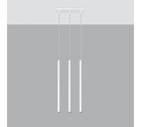 Sollux Lighting Pastelo Steel White 3 Light Classic Pendant Ceiling Light