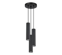 SOLLUX lighting Pendant lamp KARBON 3P Black